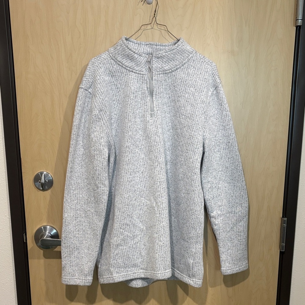 Men's Light Gray Half-Zip Jacket